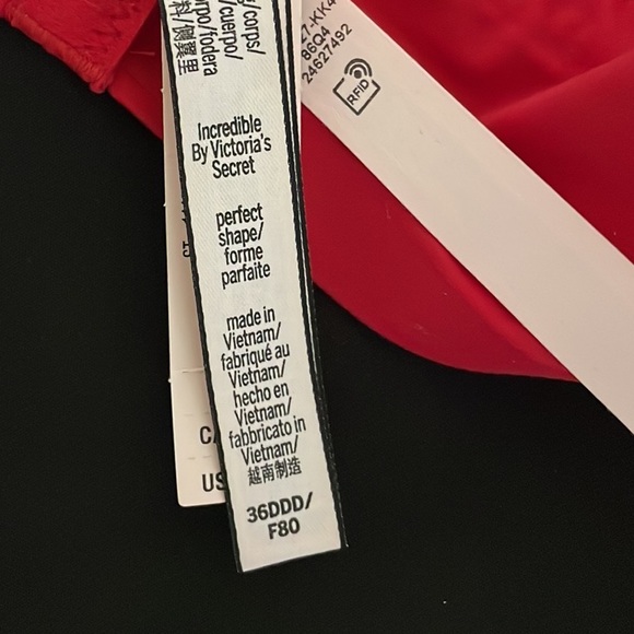 Victoria’s Secret Perfect Shape Bra, Red, 36DDD, New with Tags - Picture 10 of 10